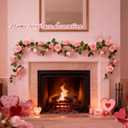 Felice Arts 2 Pack Pink Artificial Flower Garland, Each 6.5FT Fake Rose Vines, Hanging Floral Rose Garland for Wedding Baby Shower Swing Table Home Party Decor