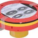 Oatey 43401 Set-Rite Toilet Flange Extender Kit, 1/4" - 1", Red, Yellow"