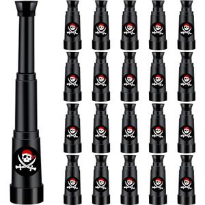 Charniol 20 Pcs Pirate Telescope Bulk Pirate Party Favors Mini Plastic Monocular Telescope Toddler Spyglass Toy for Treasure Find Pretend Cosplay Birthday Party