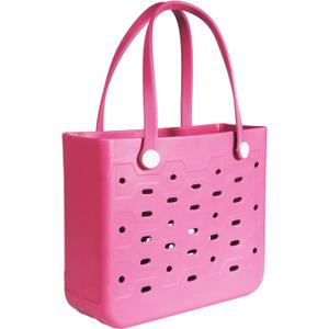 PoVwlty Rubber Beach Bag for Men & Women, Water-resistant Travel Tote Bag for the Beach Boat Pool