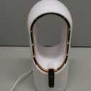 Desk Fan Bladeless, 11.8 Inch Office Fan Small, Quiet, 3 Speed Adjustment, Touch Control, Easy to Clean, Desk Fans Small Quiet, Ideal for Office, Living Room, Bedroom (White/Gold)