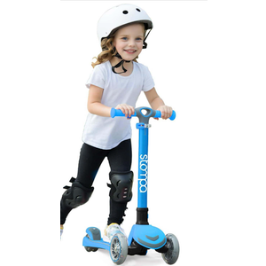  Kick Scooter for Kids 2-in-1 Light Up 3 Wheel Scooters with 4 Levels Adjustable Handlebar