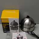 Annie & Mia Design Electric Egg Cooker, All Stainless Steel 7 Egg Capacity egg boiler, 360W, Hard, Medium, Soft Boiled Egg Poacher, egg steamer, Multifunction, Auto ShutOff Function, BPAfree