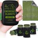 Emergency Blankets for Survival, 2-Pack/4-Pack Space Blankets, Gigantic & Extremely Thick Survival Blanket, Suitable for Outdoor Survival, Camping, and Hiking