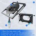 Motorcycle Helmet Dryer Holder with Ventilation Fan, Heavy Duty Helmet Rack Wall Mount, Helmet Stand with Timer Remote Control, 110-220V Auto Fan for Quick Drying