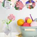 MSEHKM Handmade Crochet Flowers for Mom with Heartfelt Cards Handmade Knitted Flower Bouquet