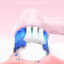 Rotating Electric Toothbrush for Adults, 8 Brush Heads (2 Types) & Travel Case, 5 Cleaning Modes Rechargeable Power Toothbrush with 2-Minute Smart Timer, Pink