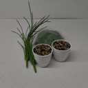 SAJANDAS Set of 2 Artificial Monstera Deliciosa Plants in Pots, Fake Tropical Palm Tree with Greenery Leaves Stems, 28 Inch Artificial Cheese Plant for Home Bathroom, Office, Windowsill Decor