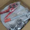 Cedilis Set of 4 Banding Pallet Strapping Kit, 1PC Poly Strapping Tensioner, 1PC Banding Sealer Tool, 100 Metal Seals, 3900" Length PP Band for Pallet Packaging, Red