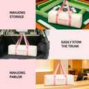 Mahjong Rack Bag with Dividers, Storage for Pushers, Pink 20inch, 20.8 x 5.1 x 6.7 Inches / 53 x 13 x 17 cm