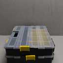 MIXPOWER 2 Pieces 34-Compartment Toolbox Organizer sets, 20 Removable Dividers, Black/Yellow, 2 Pieces Set, Excellent for Screws, Nuts, Small Parts