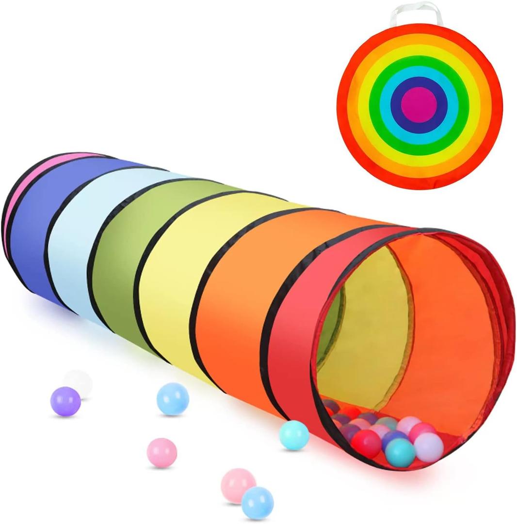Kids Tunnel for Toddlers 1-3 Play Tent, 6ft Colorful Pop Up Tunnel to Crawl Tunnel for Toddlers 3 Year Baby or Dog Cat Pets, Foldable Gift for Boys & Girls in Indoor & Outdoor Games (Seven-color Channel) Kids Tunnel for Toddlers 1-3 Play Tent, 6ft Colorful Pop Up Tunnel to Crawl Tunnel for Toddlers 3 Year Baby or Dog Cat Pets, Foldable Gift for Boys & Girls in Indoor & Outdoor Games (Seven-color Channel)