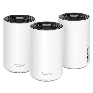 TP-Link Deco XE75 Pro AXE5400 Tri-Band WiFi 6E Mesh System - 2.5G WAN/LAN Port, Covers up to 7200 Sq.Ft, Replaces WiFi Router and Extender, AI-Driven Mesh, 6GHz Band, 3-Pack