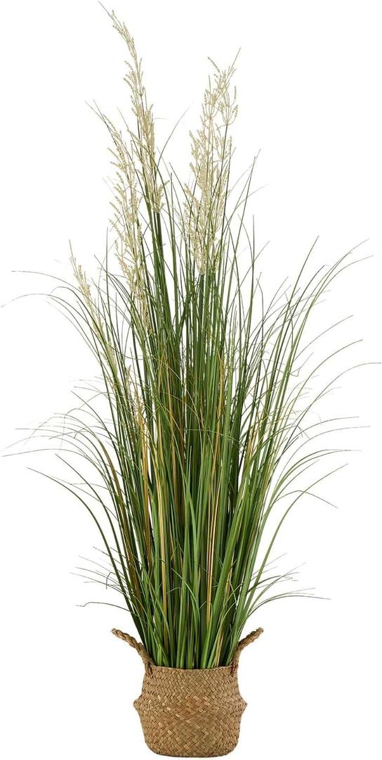 VEVOR Artificial Grass Plant, 47 inch Reed Flower Grass in Pot, Premium PVC Faux Fake Greenery Shrubs Plant for Indoor Outdoor House Home Garden Office Room Dcor, Housewarming, 1 Pack Green