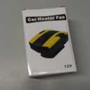 2-in-1 Portable Car Heater & Cooler Fan, 12V Fast Windshield Defroster and Defogger with 360 Rotation, Plugs into Cigarette Lighter (Yellow)