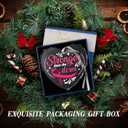 2 x Breast Cancer Gift for Women, Breast Cancer Christmas Ornaments Pink Heart Hanging, Encouragement Hope Gift for Cancer Patients and Survivors, Chemo Christmas Ornaments Gifts