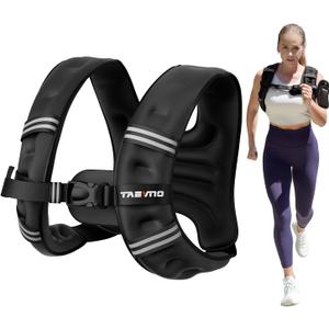 Weighted Vest, 8lb Weighted Vest Woman with Detachable Phone Pouch, Suitable for Women, Men, Ideal for Workout, Strength Training, Fitness, Running, Weight Loss, Walking (Black)