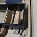 hansgrohe RainDrain Match Linear Tileable Shower Drain for 35 1/4" Rough with Height Adjustable Frame in Matte Black, Stainless Steel Rectangle Shower Floor Drain