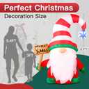 6 FT Christmas Inflatables Decorations OutdoorBlow Up Gnome Tumbler with Built-in LED Lights for Indoor Holiday Party Yard Garden Lawn Dcor