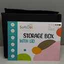 SoftOwl Extra Large Toy Storage Organizer with Lid  Sturdy, Collapsible Toy Chest Storage Box Design  Toys Bin with Dividers for Kids, Nursery, Bedroom, Playroom 37"x16"x14"