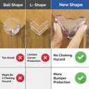 Corner Protectors for Baby (12 Pack) - Patented - New & Improved Edge Protector for Baby Transparent Corner Protectors - Baby Safety Products to Baby Proof Corners and Edges