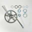 XYAUTO 2 Cup Bike Bottom Pedal Crank Kit 44T Sprocket 165mm Crank Arm, One-Piece Bicycle Crank Kit for Road Bicycle