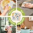 Kitchen Reusable Swedish Dishcloths - 12 Pack Absorbent, Fast Drying, Washable Swedish Towels with Cute Design, Fruit Flower