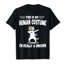 This is My Human Costume I'm Really A Unicorn Cute T-Shirt Medium, Black 