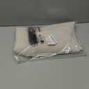 MIULEE 84" Long Scalloped Shower Curtain Linen Textured with 12 Metal Hooks Cute Extra Long Heavy Duty Washable Waterproof Cloth Shower Curtains with Black Border for Bathroom Bathtub,Cream Beige