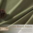 MIULEE Pinch Pleated Thick Linen Curtains 90 Inch 4 Panels Set Back Tab Memory Trained Pinch Pleat Semi Sheer Light Filtering Curtains Let Light in Window Drapes for Living Room Bedroom Olive Green, 40"W x 90"L