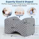 5 STARS UNITED Large Knee Pillow for Side Sleepers - Hip Pain Relief, Memory Foam Leg Cushion for Side Sleeping - Between Legs Pillow for Sciatica & Lower Back Pain, Gray