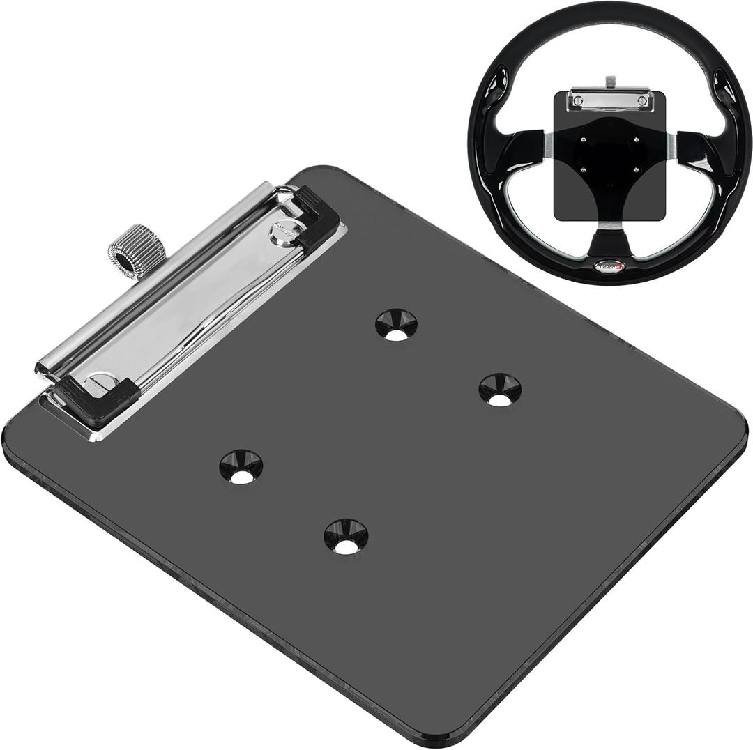 Golf Cart Scorecard Holder with Pencil Holder for Club Car/EZGO/YA/Icon/Star Car/Excar and Other Most Golf Carts. Clear/Black