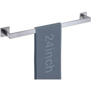 LANC 24 Inch Bathroom Towel Bar Wall Mounted Bath Hand Towel Holder Brushed Nickel Towel Hanger Square Towel Rail Shower Towel Rod for Kitchen Bedroom Modern Towel Rack, A8804BN-6P1