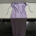 Memoriesea Women's Elegant Sleeveless High Neck Tie Cocktail Wedding Party Maxi Dress, Small, Purple 