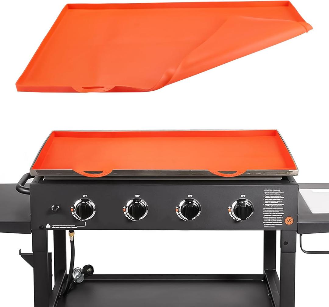 36" Silicone Griddle Mat for Blackstone, Heavy Duty Food Grade Silicone Around Grill Mat, 36 Inch Blackstone Griddle Cover, Upgraded EdgeFull Cover, with One Grease Cup, Suitable for All 36" Grill