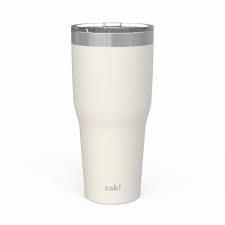 Zak! Designs Ivory Stainless Steel Tumbler with Lid, 30 oz 