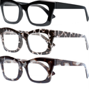 CCVOO Stylish Reading Glasses for Women, Eyeglasses, Blue Light Readers for Women, Computer Eye Glasses, Cheaters, +4.0