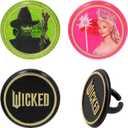 Wicked Cupcake Rings With Glinda And Elphaba, 24 Cupcake Toppers For Cakes, Birthday's, Celebrations, Food Safe Cake Decorations - 24 Pack