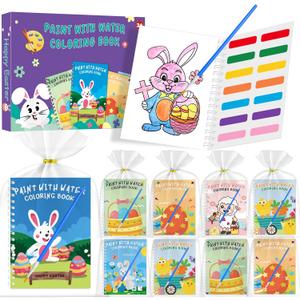 24 Water Coloring Books Party Favors -Toddler Easter Basket Stuffers Crafts Gifts, Mini Coloring Books Bulk for Kids Boys Girls Classroom School Activity easter Basket Goodie Bag Fillers (Easter B)