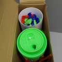 Yungyan 36 Set Monster Truck Party Favors Goodie Cups with Lids and Straws for Birthday Decorations Reusable 16oz Plastic Candy Cups Plastic Straws for Birthday Party (Truck)