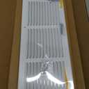 Fancat 24x6 Duct Opening | Steel Return Air Grille | Vent Cover Grill for Sidewall and Ceiling | HVAC Cold Air Intake Grille | White | Outer Dimensions: 25.75"W X 7.75", 24''Wx6''H [Duct Opening]
