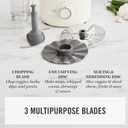 Martha Stewart Food Processor, 10-Cup Electric Chopper for Slicing, Shredding, Mincing and Puree, BPA-Free Twist & Lock Bowl, 3 Multipurpose Blades, Variable Speed Dial, Wide Feed Chute, Linen Cream