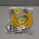 Puxyblue [2026 NEW] 48" Flexible Gas Line Kit for Dryer Stove Range Flexible Stainless Steel Gas Dryer Kit - 5/8" OD(1/2" ID) Dryer Gas Line with Connector 3/4" FIP & 1/2" MIP & 3/4" MIP Fitting