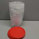 Suclain 4 Pcs 4 Qt Food Storage Container Bucket with Lids Clear Proofing Containers for Dough Rise Bread with Scale Handle Round Flour Commercial Storage Bucket for Home Restaurant Food(Red)