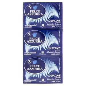 3 x Felce Azzurra Blue Fern Moss Soap Gr.100, Pack of 3