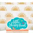 Little Sleepy Head Youth Pillow Case - 100% Made Cotton & Hypoallergenic Pillow Case - Snug Fit Envelope Pillowcase Enclosure - Youth Pillow 16x22 Size - (Sunshines) Design Travel Pillow Cover