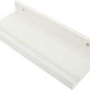 Elegant White Floating Shelf Wall Storage Rack Space-Saving Farmhouse Wall Shelf Floating Lip Sturdy Wooden Storage Stand for Bedroom, Pack Of 2 