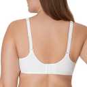 Bali Women's Seamless Underwire Bra, One Smooth U Smoothing Underwire Bras for Women, Convertible Straps, Ultra Light (White) 38C