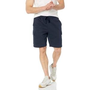 Amazon Essentials Men's Fleece Cargo Short (Large, Navy)