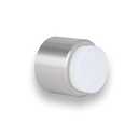 Wall Mounted Doorstop | 1.1'' X 1.1'' | Adhesive or Screwing Installation | White Rubber | Stainless Steel | Matte | Great Adherence